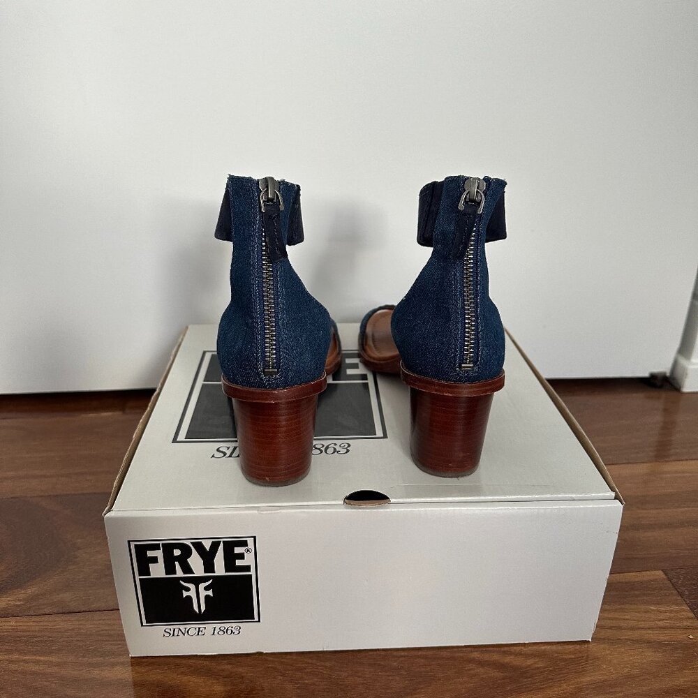 Frye Denim Heels - Size 8 - Picture 3 of 5
